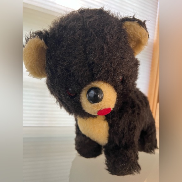 🧸Rare Knickerbocker Brown Teddy Bear on All Four Legs Red Tongue Vintage Plush - Picture 11 of 17